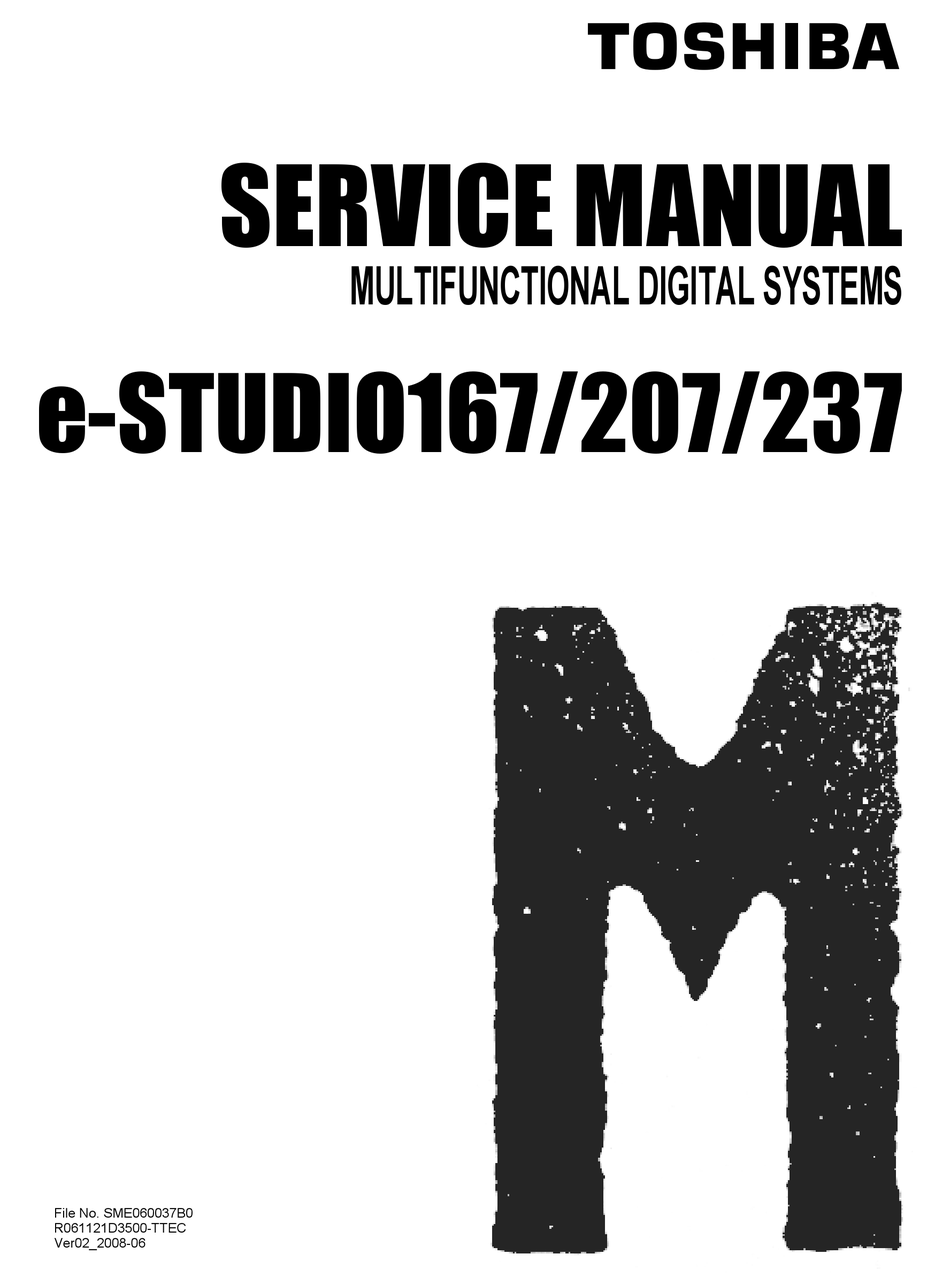 TOSHIBA E-STUDIO 167 SERVICE MANUAL Pdf Download | ManualsLib