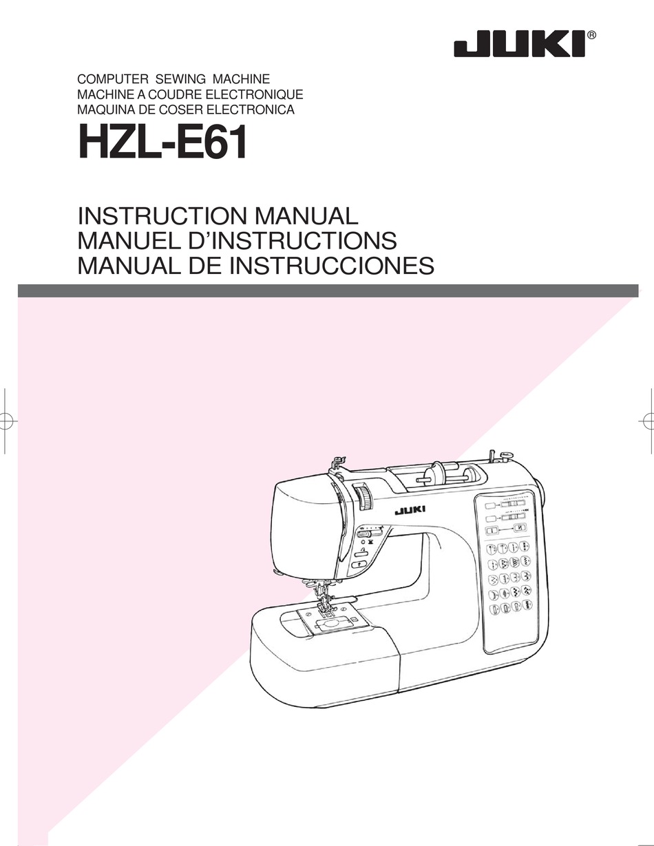 JUKI HZLE61 INSTRUCTION MANUAL Pdf Download ManualsLib