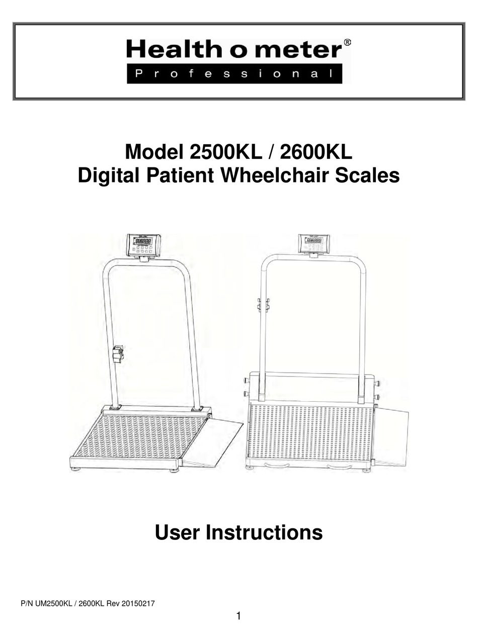 HEALTH O METER 2500KL USE INSTRUCTION Pdf Download | ManualsLib