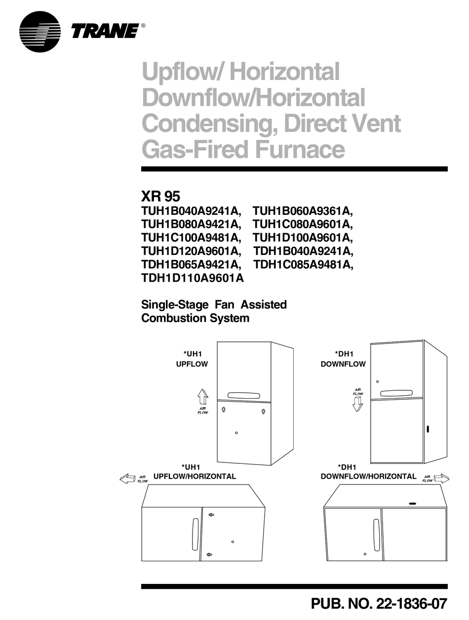 TRANE XR95 PERFORMANCE DATA SHEET Pdf Download | ManualsLib