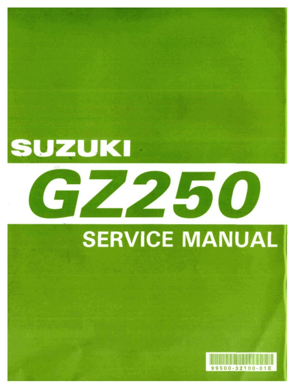 OEM 2007 Suzuki GZ250 Motorcycle Owner's Manual #99011-13F59-03A 