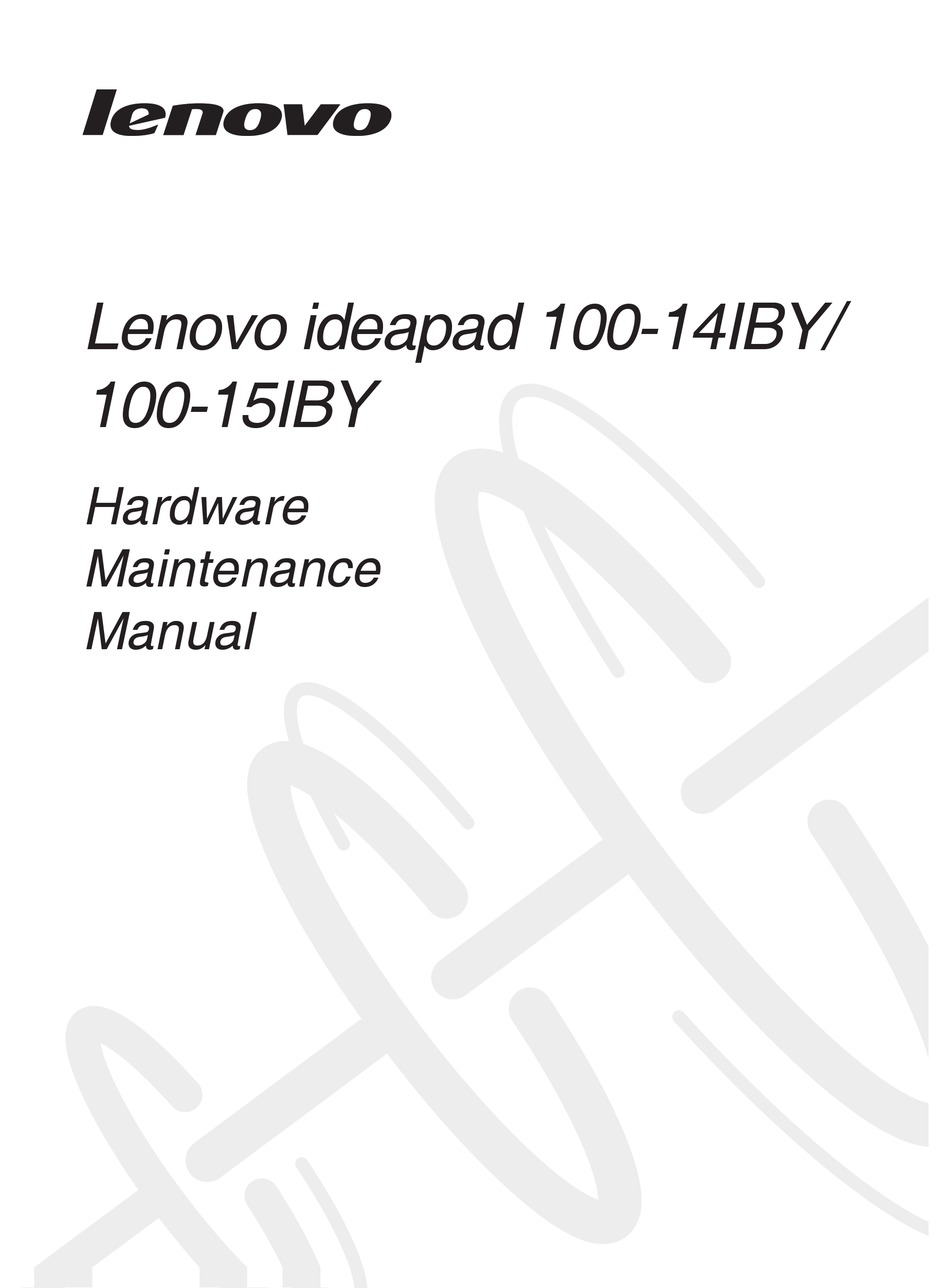Lenovo Ideapad 100 15iby Hardware Maintenance Manual Pdf Download Manualslib