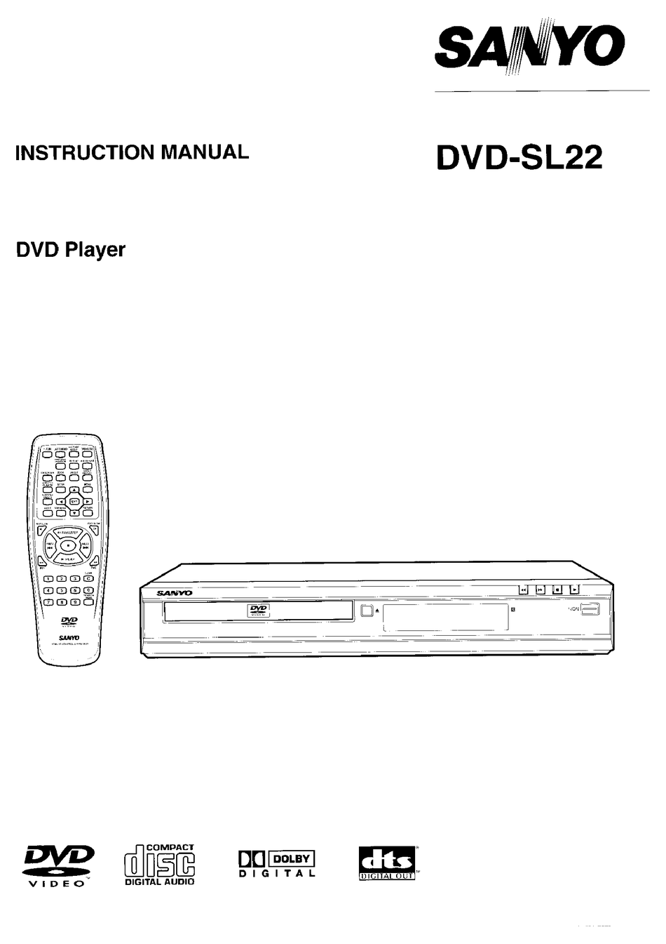 SANYO DVDSL22 INSTRUCTION MANUAL Pdf Download ManualsLib