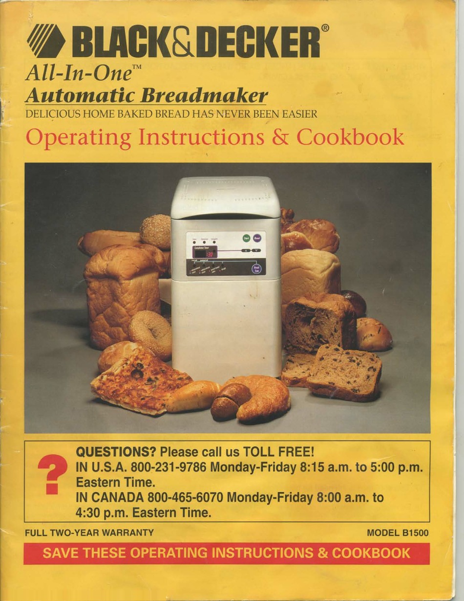 Black & Decker All-In-One Pro Automatic Breadmaker Instructional Video  (2000) [VHS] 