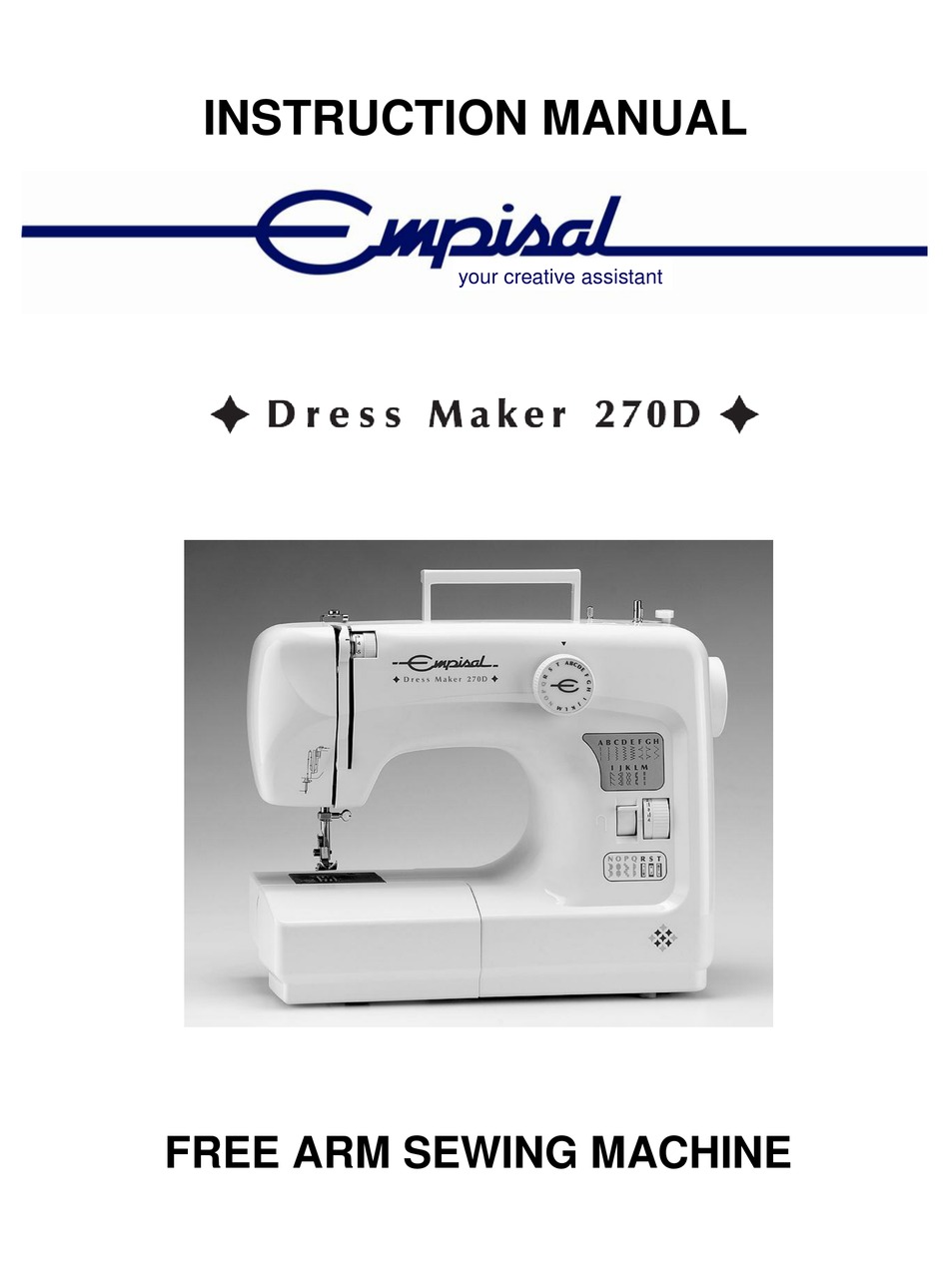 Empisal Dress Maker 270d Instruction Manual Pdf Download Manualslib