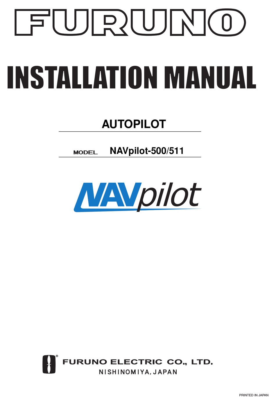 Furuno Navpilot 500 Installation Manual Pdf Download Manualslib