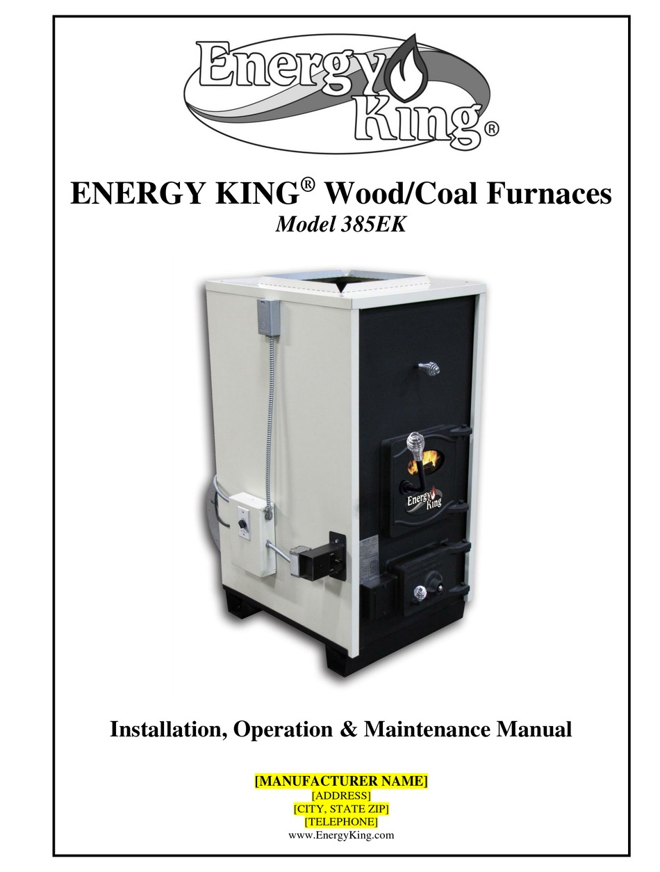 ENERGY KING 385EK INSTALLATION, OPERATION u0026 MAINTENANCE MANUAL Pdf Download  | ManualsLib
