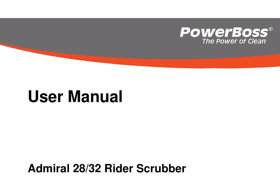 POWERBOSS ADMIRAL 28 USER MANUAL Pdf Download ManualsLib