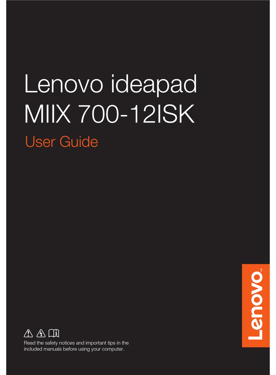 LENOVO IDEAPAD MIIX 700-12ISK USER MANUAL Pdf Download | ManualsLib