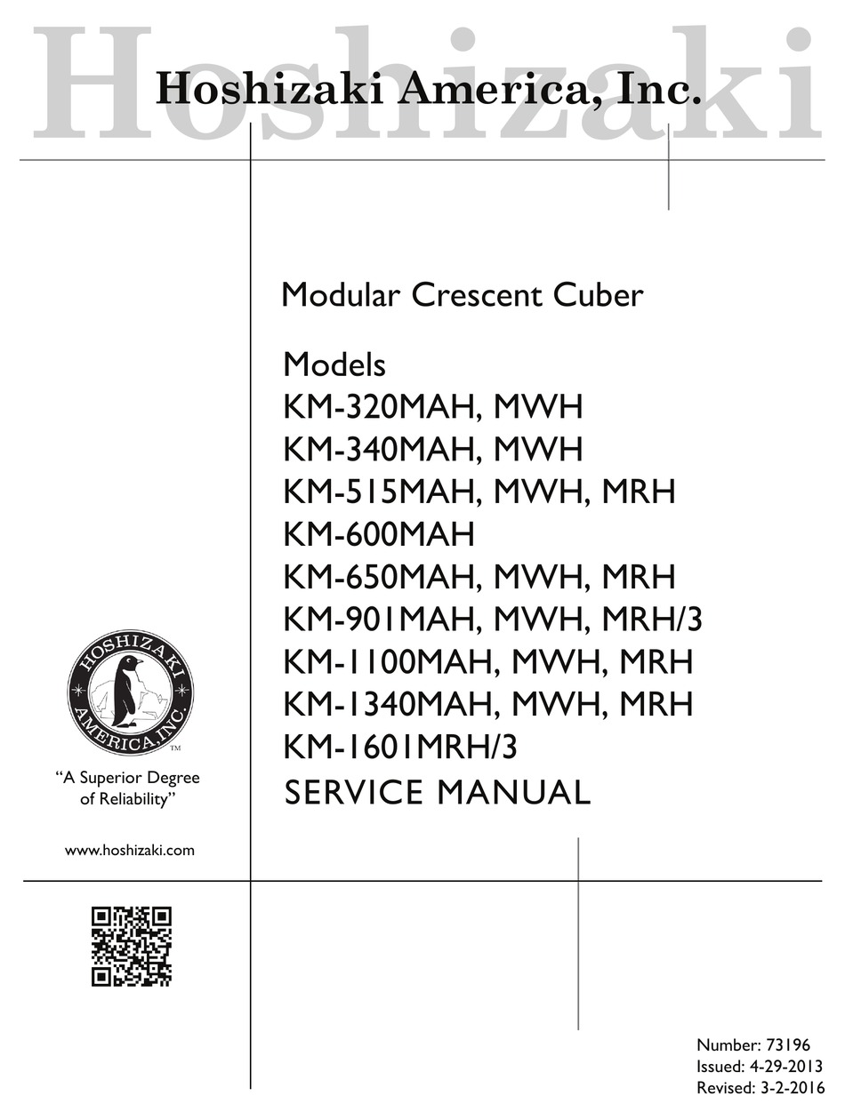 HOSHIZAKI KM320MAH SERVICE MANUAL Pdf Download ManualsLib