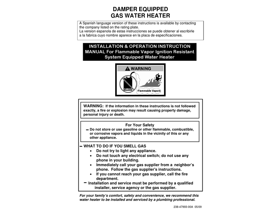 BRADFORD WHITE D4403S SERIES MANUAL Pdf Download ManualsLib