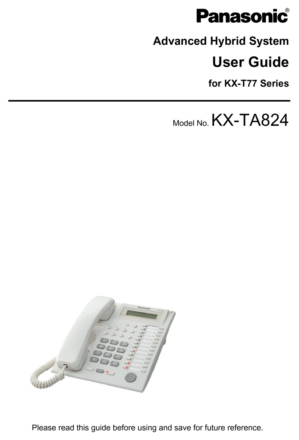 PANASONIC KXTA824 USER MANUAL Pdf Download ManualsLib