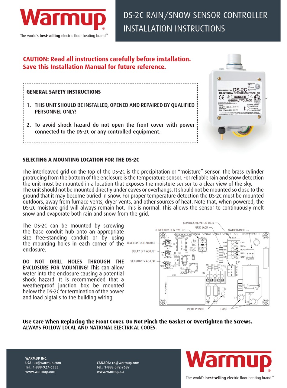 WARMUP DS2C INSTALLATION INSTRUCTIONS MANUAL Pdf Download ManualsLib