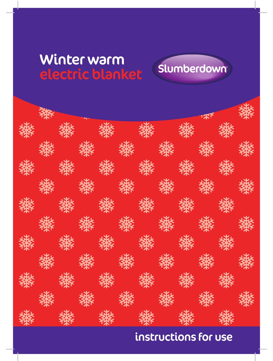 Slumberdown wonderfully warm electric blanket instructions sale