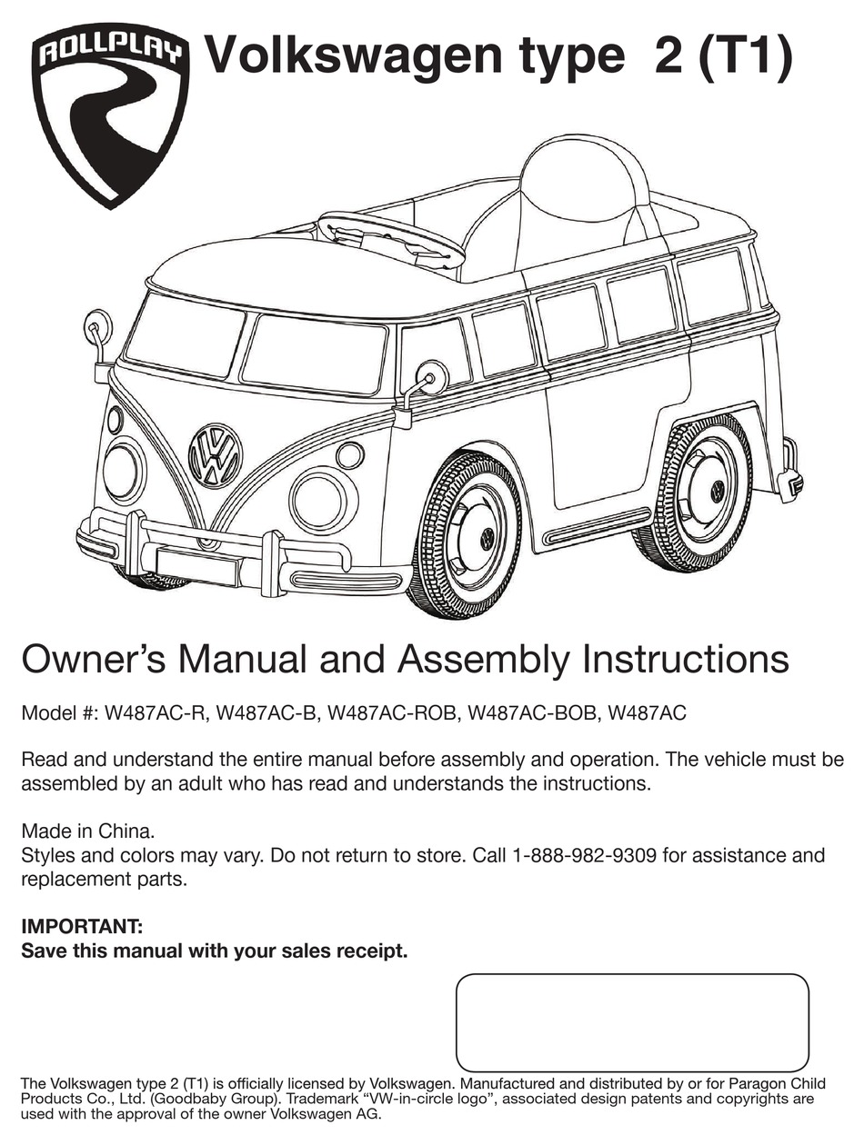 ROLLPLAY W487AC-R OWNER'S MANUAL AND ASSEMBLY INSTRUCTIONS Pdf Download ...