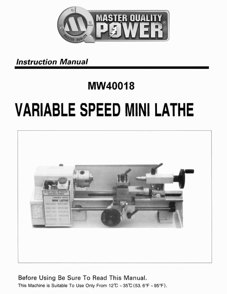 MASTER QUALITY POWER MW40018 INSTRUCTION MANUAL Pdf Download ManualsLib