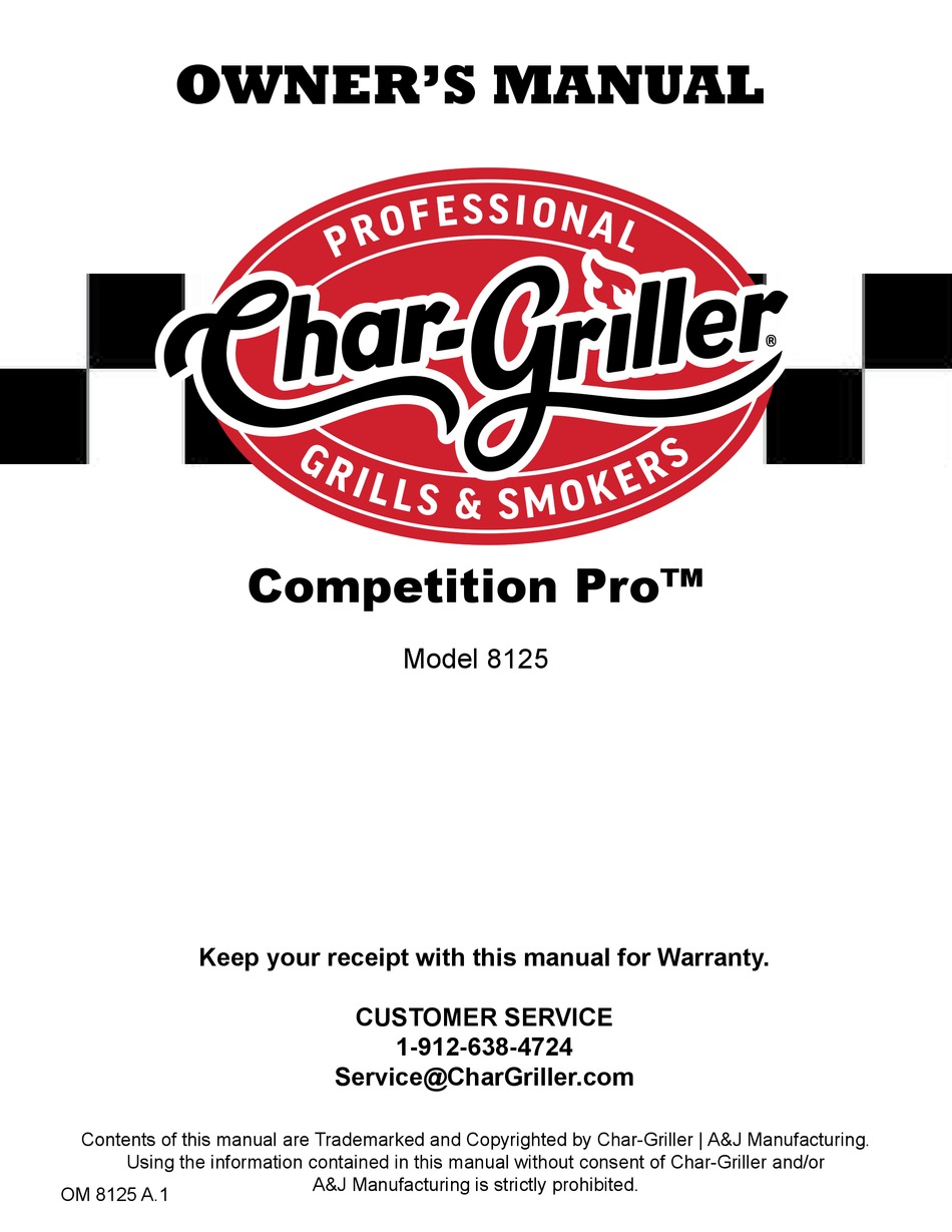 CHARGRILLER COMPETITION PRO 8125 OWNER