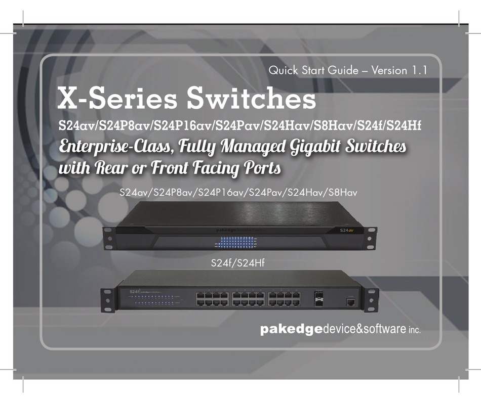 PAKEDGE DEVICE SOFTWARE  X SERIES  QUICK  START MANUAL Pdf 