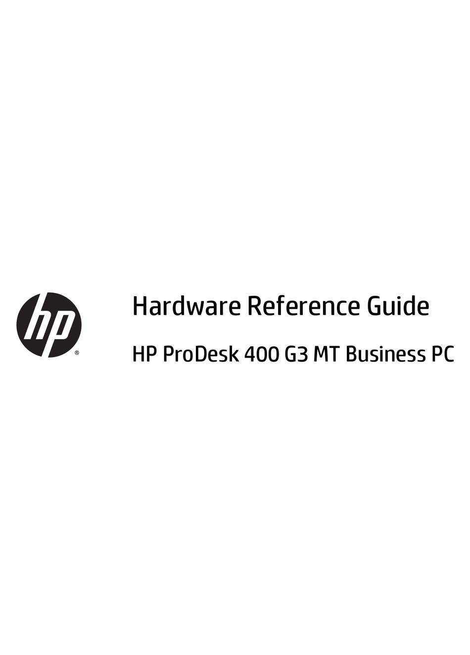 Hp Prodesk 400 G3 Mt Hardware Reference Manual Pdf Download Manualslib
