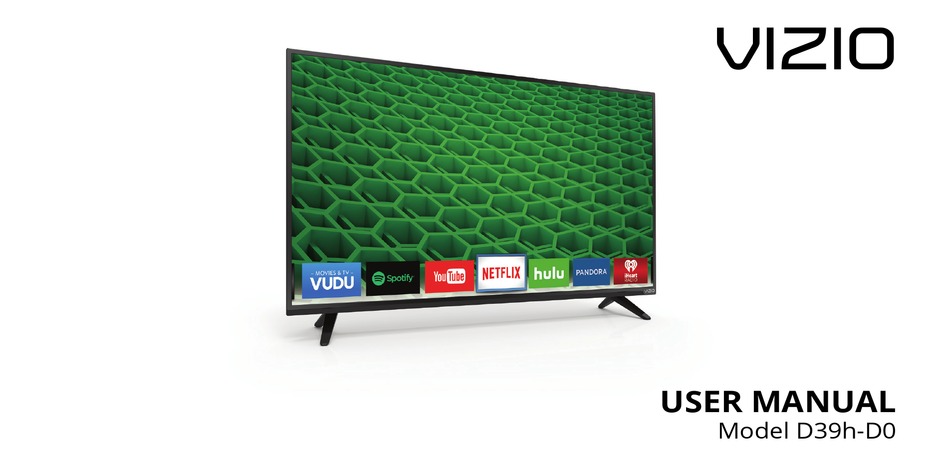 Vizio D39h D0 User Manual Pdf Download Manualslib