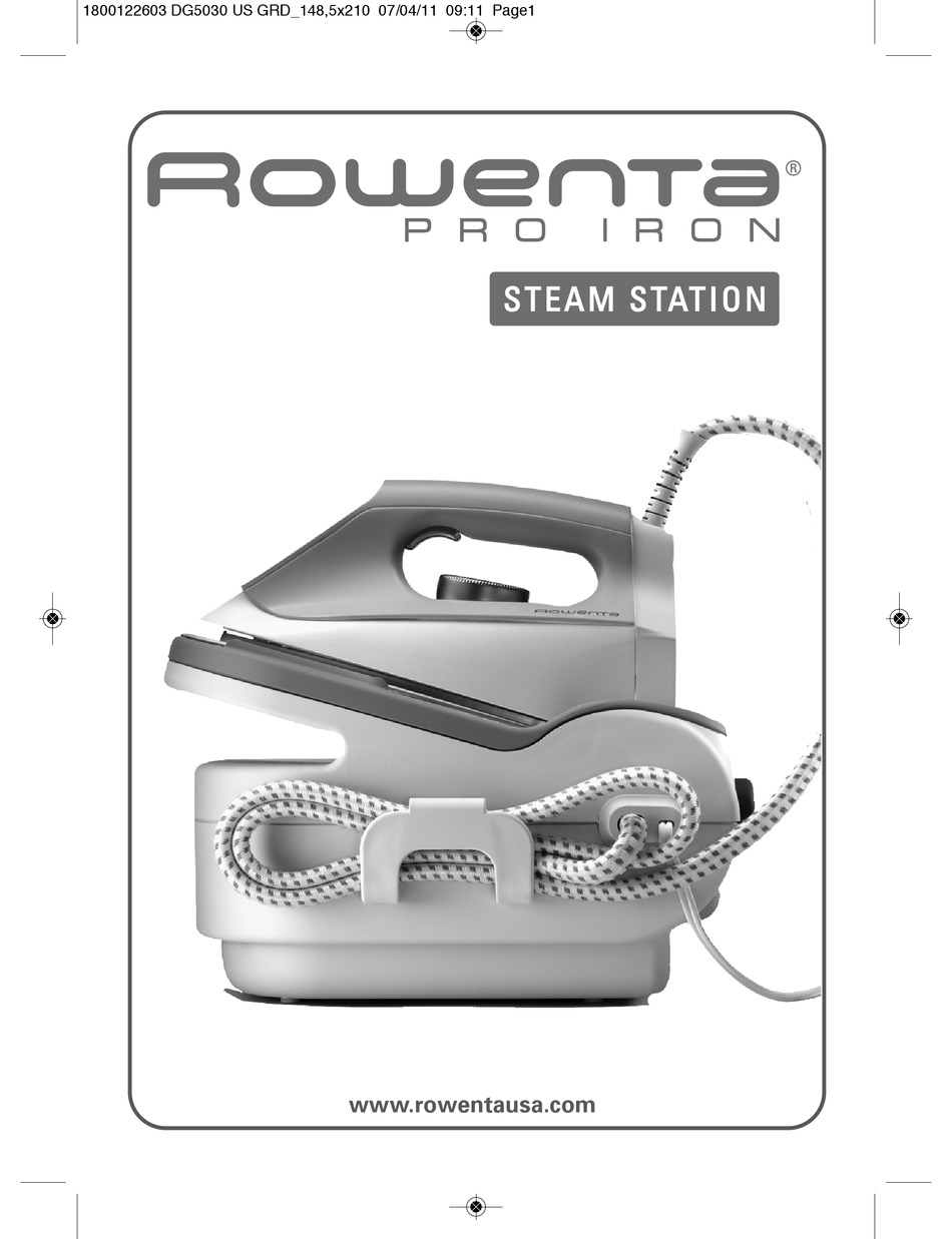 rowenta steam iron manual