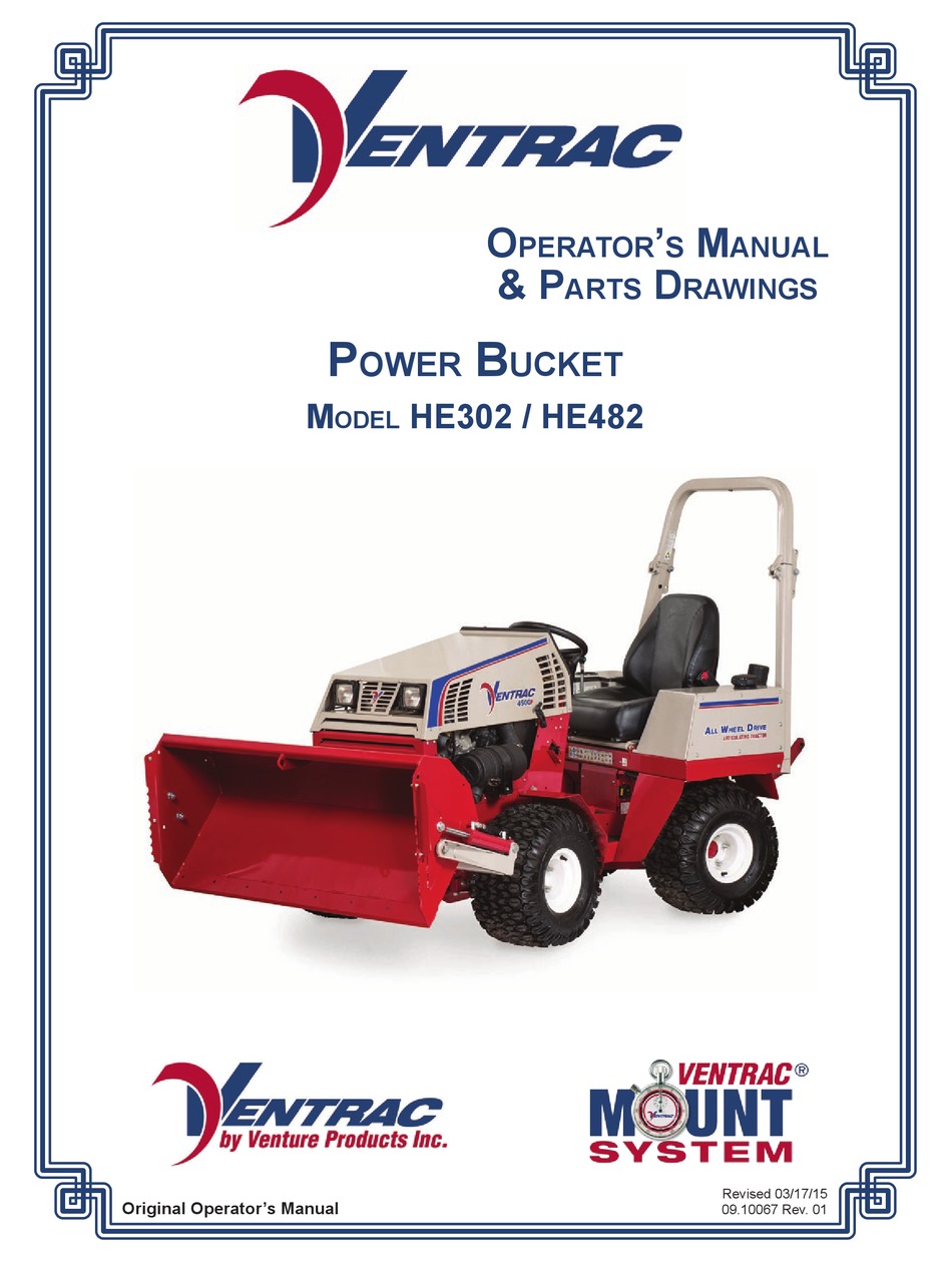 VENTRAC HE302 OPERATOR'S MANUAL AND PARTS LIST Pdf Download ManualsLib