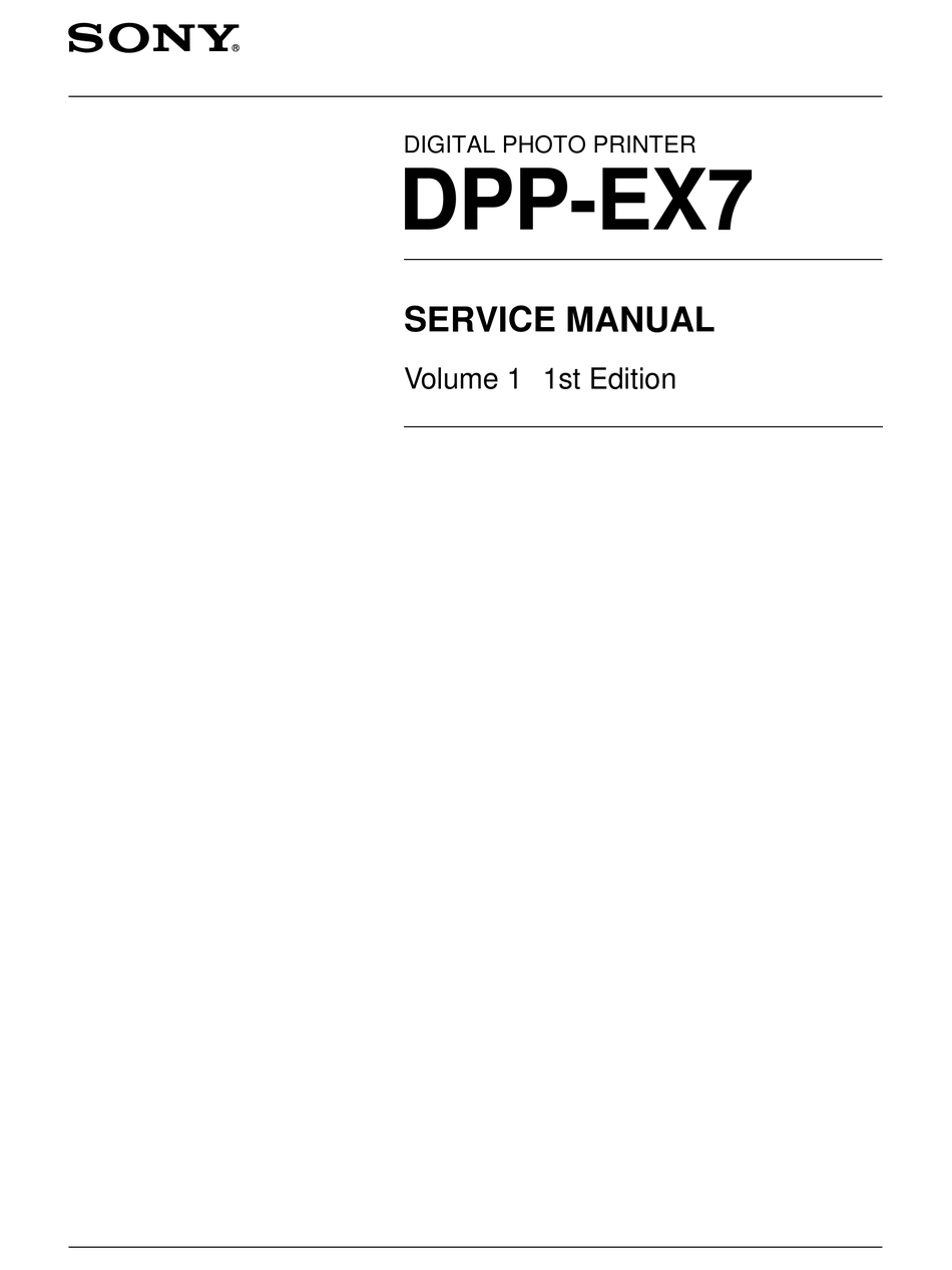 SONY DPPEX7 SERVICE MANUAL Pdf Download ManualsLib