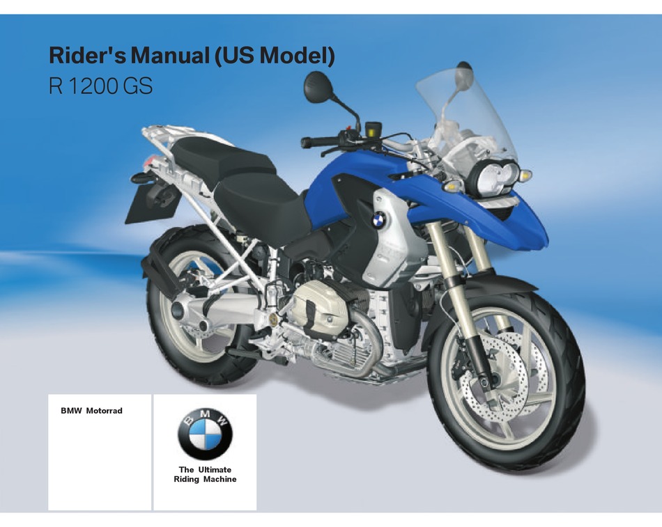 Bmw R Gs Rider S Manual Pdf Download Manualslib