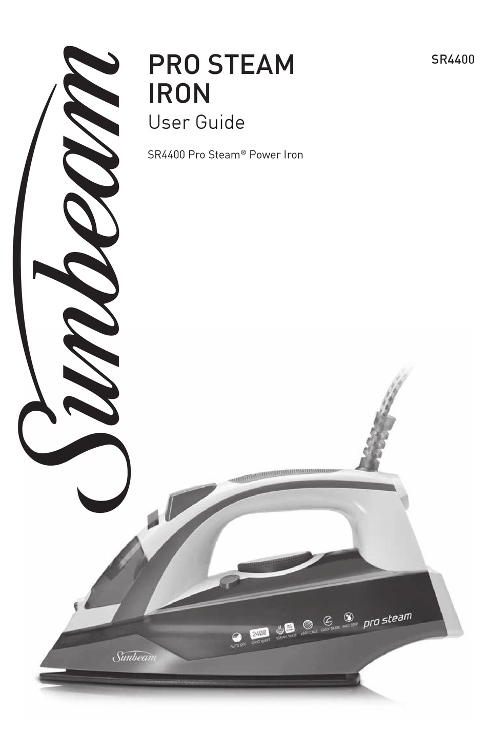 Sunbeam Pro Steam Sr4400 User Manual Pdf Download Manualslib