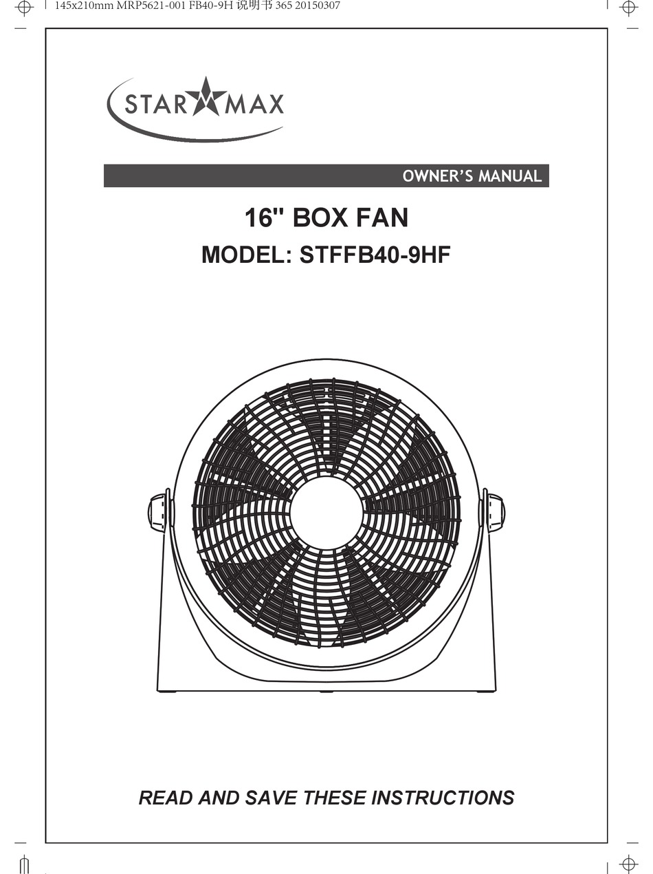 STAR MAX STFFB409HF OWNER'S MANUAL Pdf Download ManualsLib