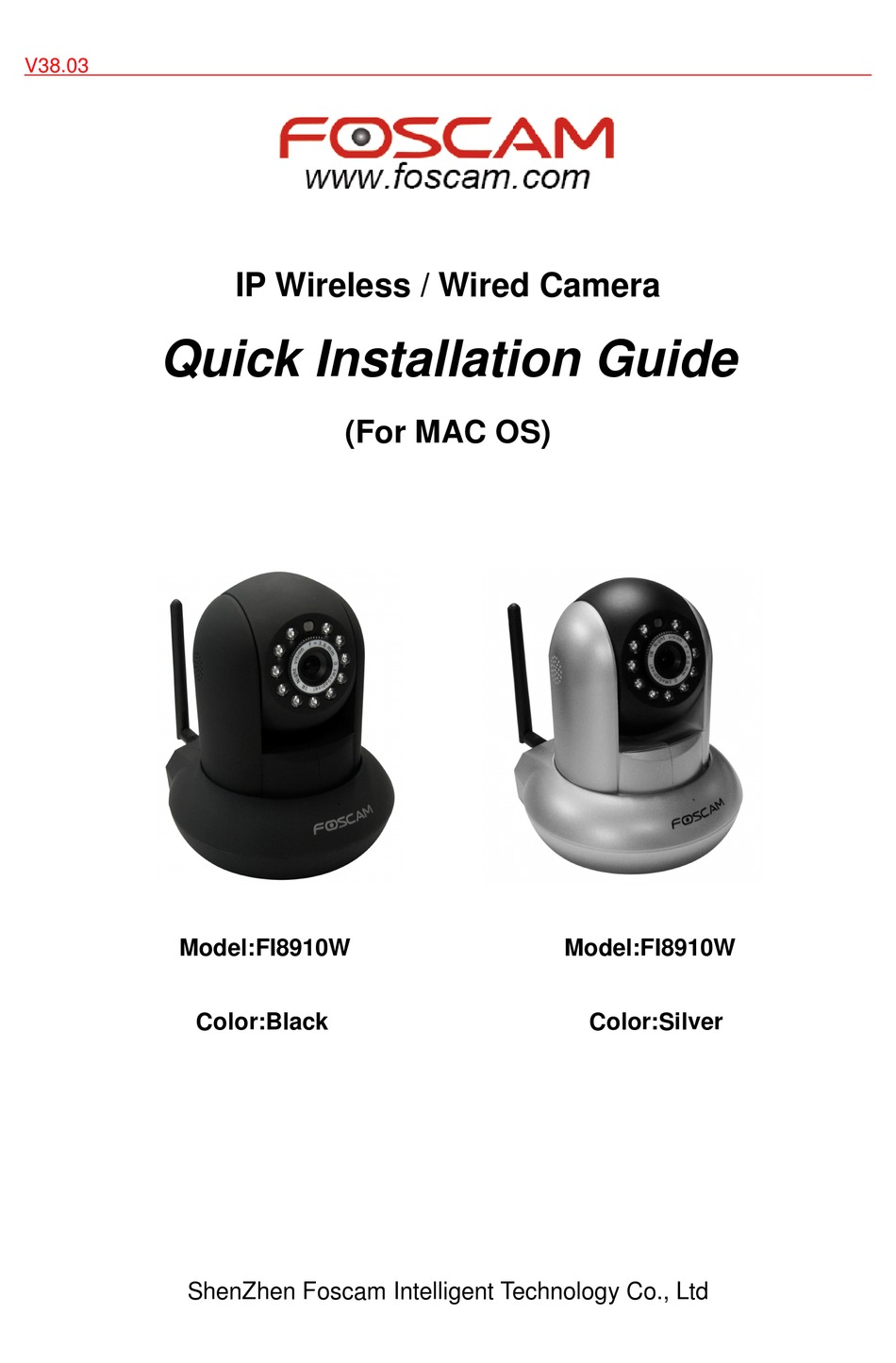 Foscam Fi8910w Quick Installation Manual Pdf Download Manualslib