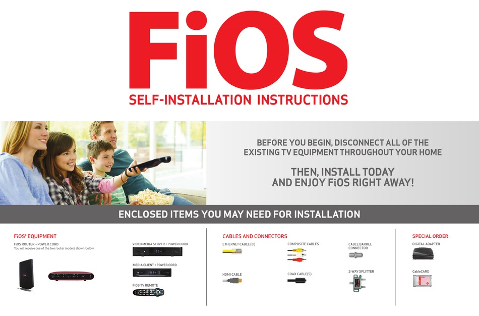 VERIZON FIOS INSTALLATION INSTRUCTIONS MANUAL Pdf Download | ManualsLib