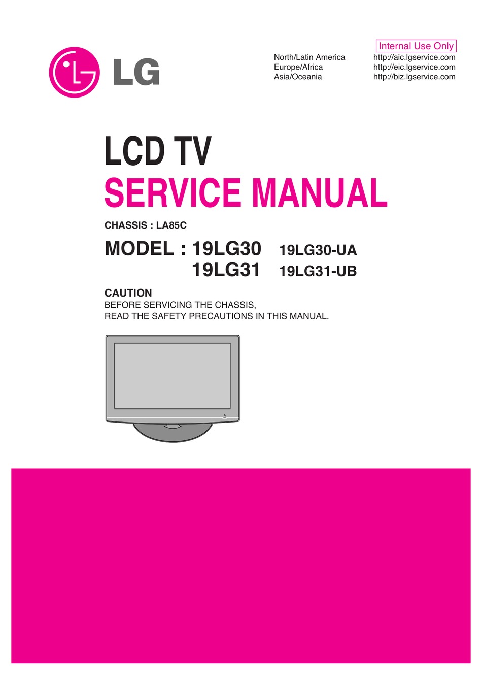 LG 19LG31 SERVICE MANUAL Pdf Download | ManualsLib