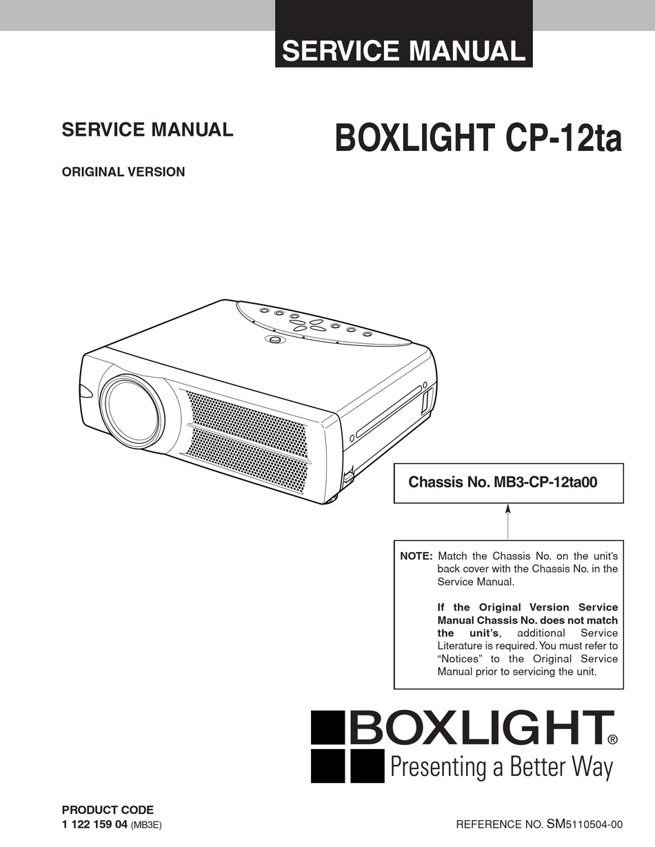 BOXLIGHT CP12TA SERVICE MANUAL Pdf Download ManualsLib