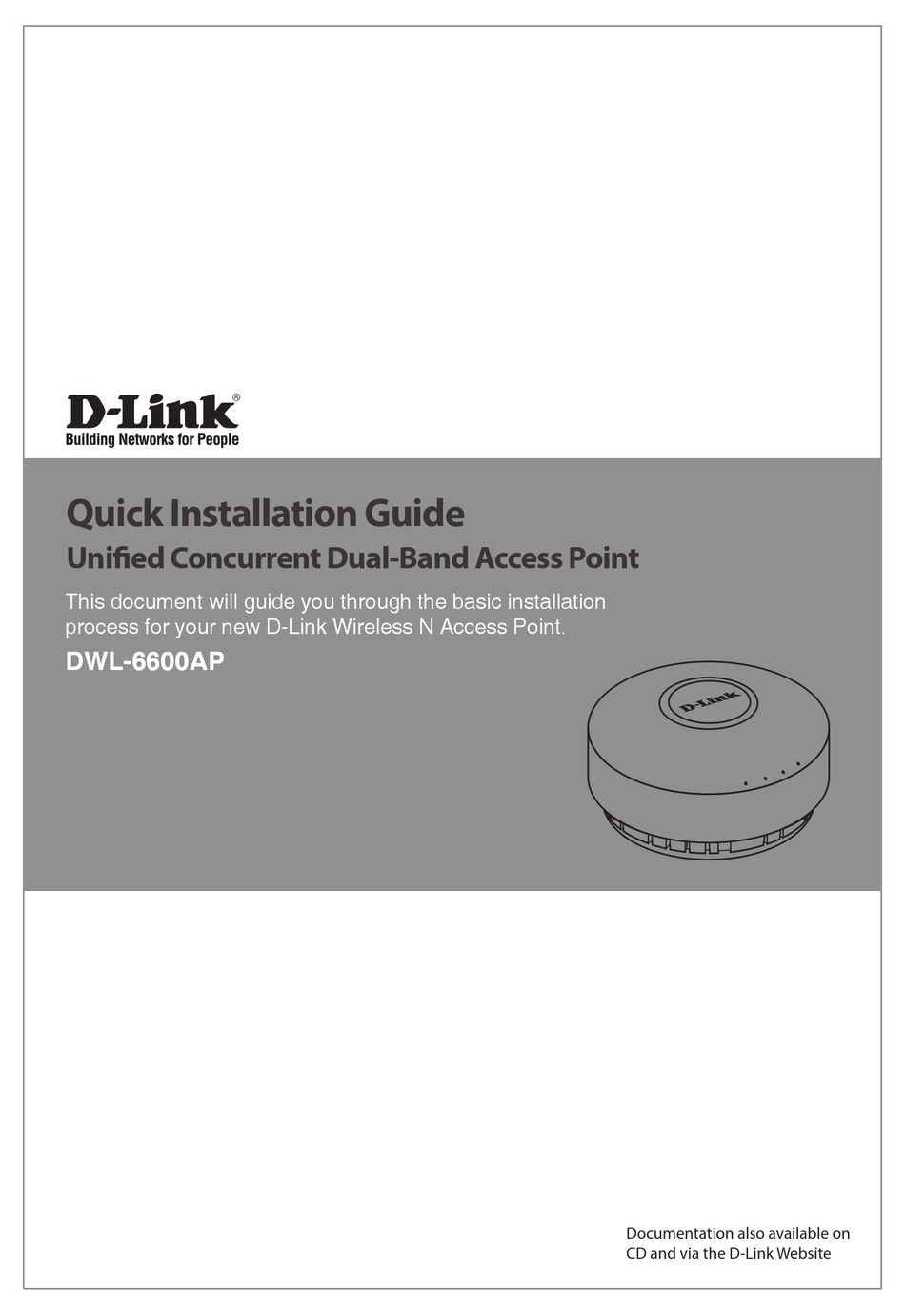 D-LINK DWL-6600AP QUICK INSTALLATION MANUAL Pdf Download | ManualsLib