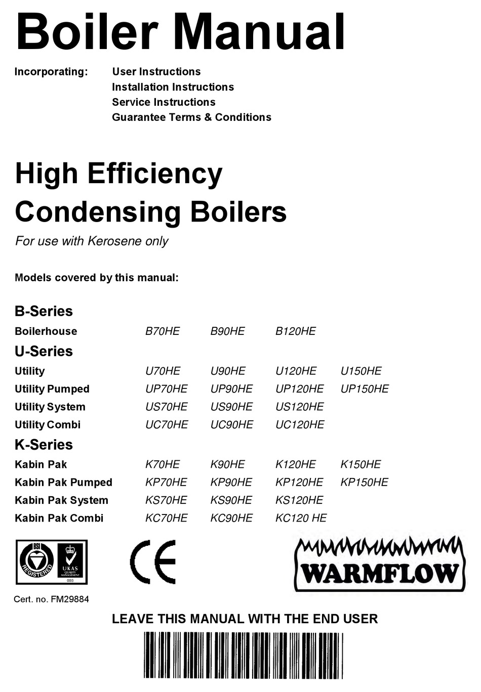 Warmflow Boilerhouseb70he User Manual Pdf Download Manualslib