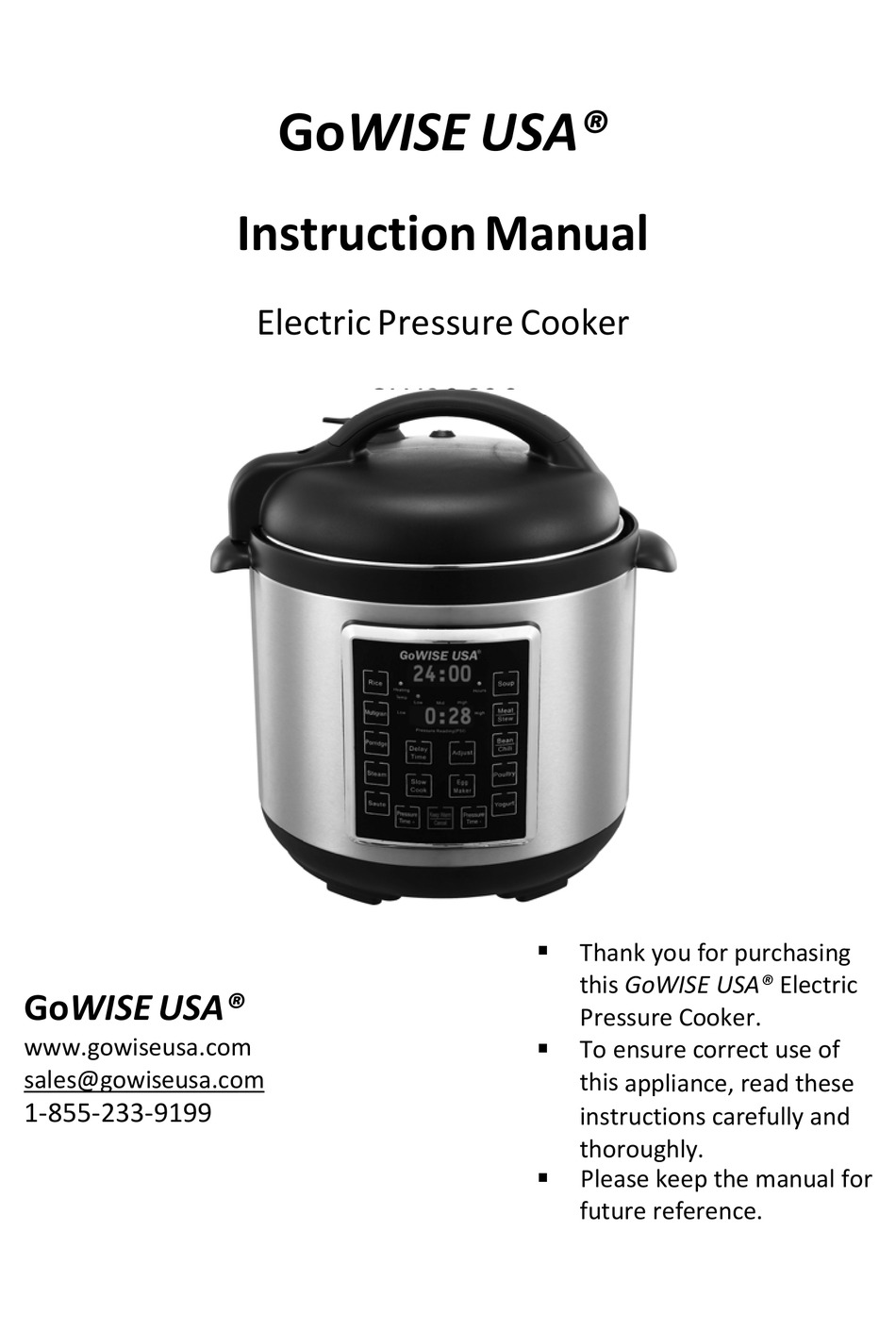 GOWISE USA GW22620 INSTRUCTION MANUAL Pdf Download | ManualsLib