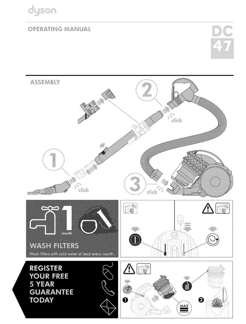 DYSON DC47 OPERATING MANUAL Pdf Download | ManualsLib