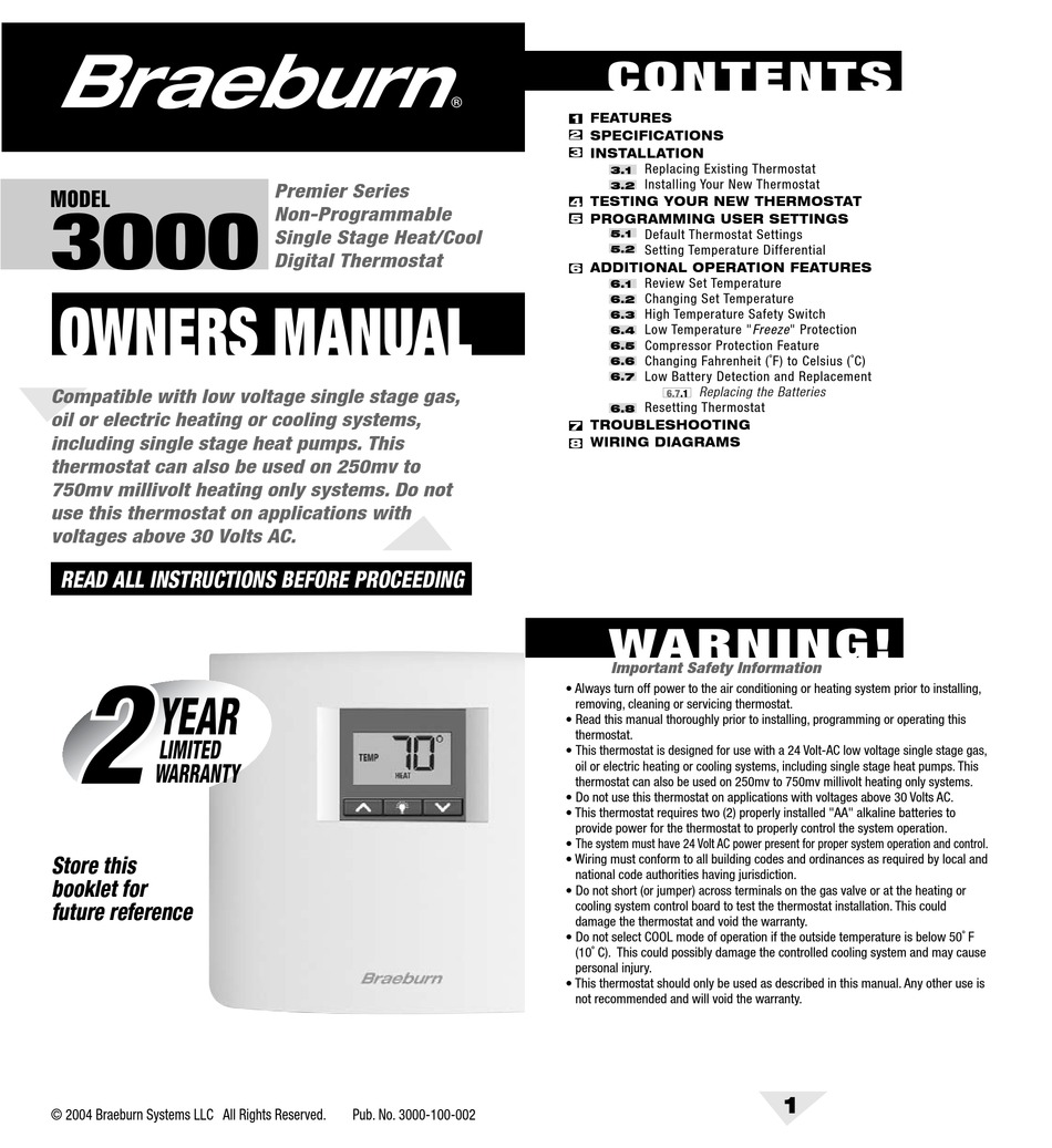 BRAEBURN 3000 OWNER'S MANUAL Pdf Download ManualsLib