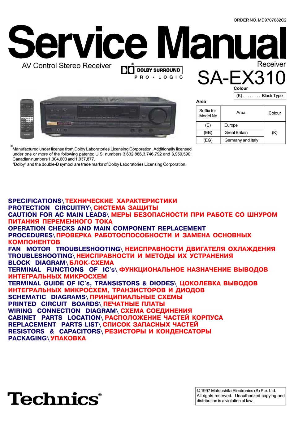 Technics Sa Ex310 Service Manual Pdf Download Manualslib