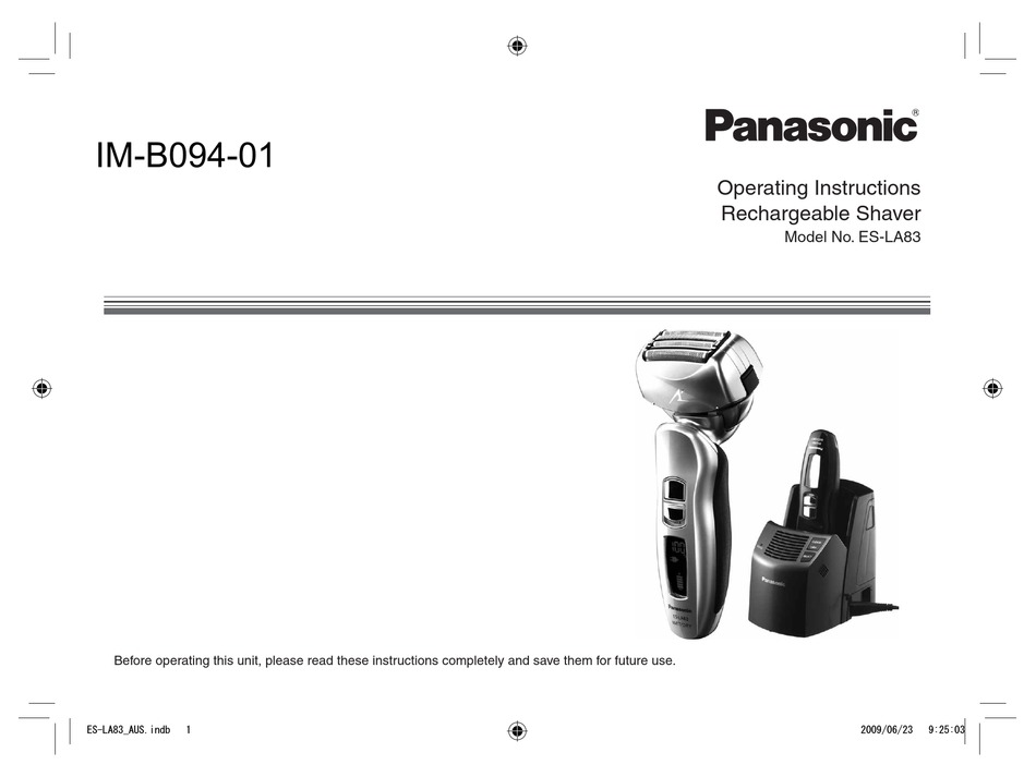 Panasonic Es La83 Operating Instructions Manual Pdf Download Manualslib
