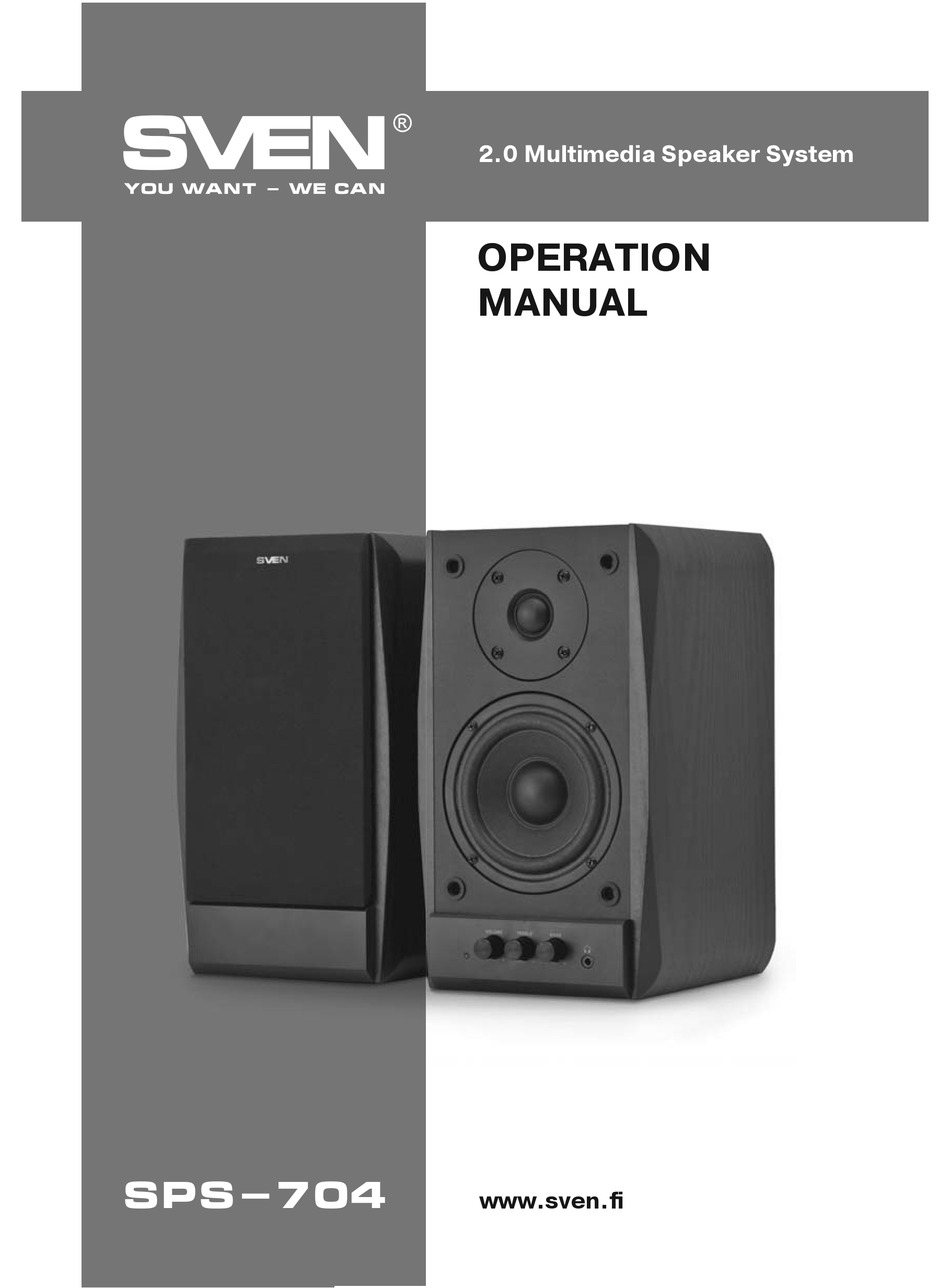 SVEN SPS-704 OPERATION MANUAL Pdf Download | ManualsLib