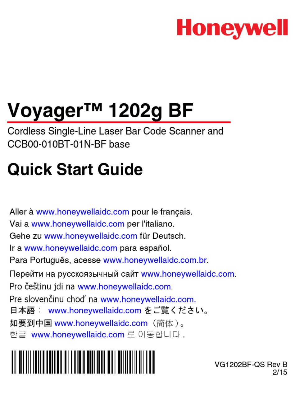 honeywell barcode scanner voyager 1202g manual