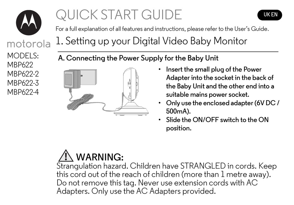 motorola baby monitor mbp622