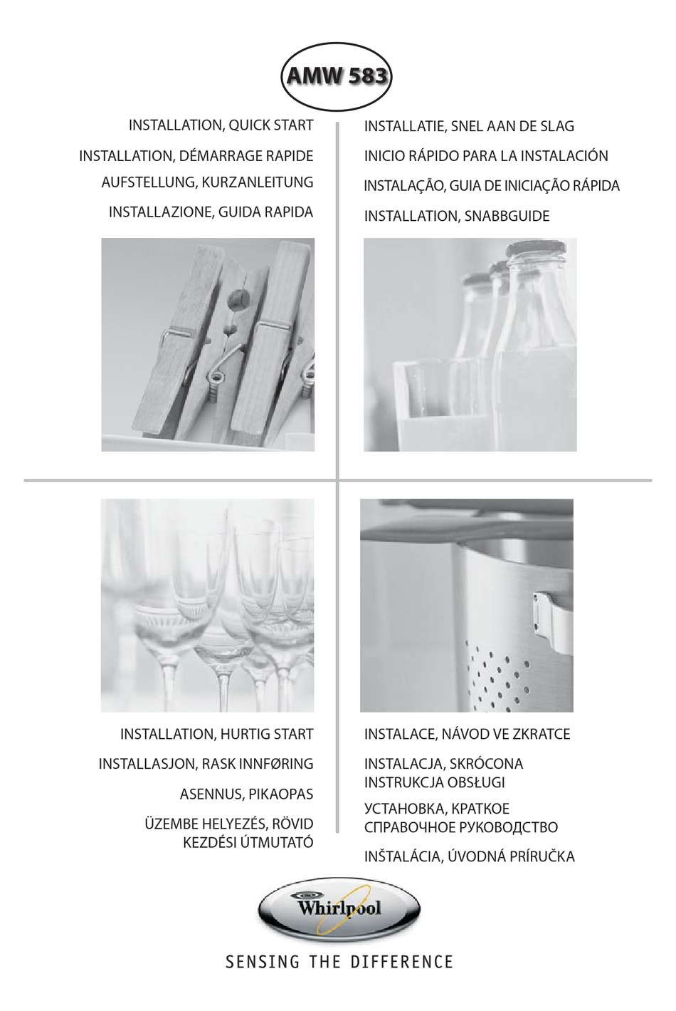 WHIRLPOOL AMW 583 INSTALLATION AND QUICK START MANUAL Pdf Download