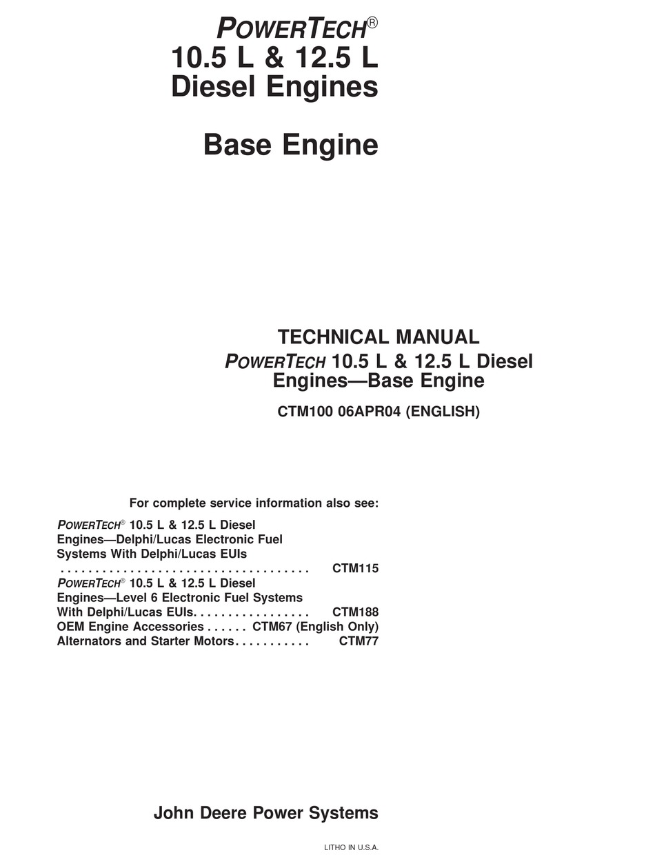 Powertech 6105hf Technical Manual Pdf Download Manualslib