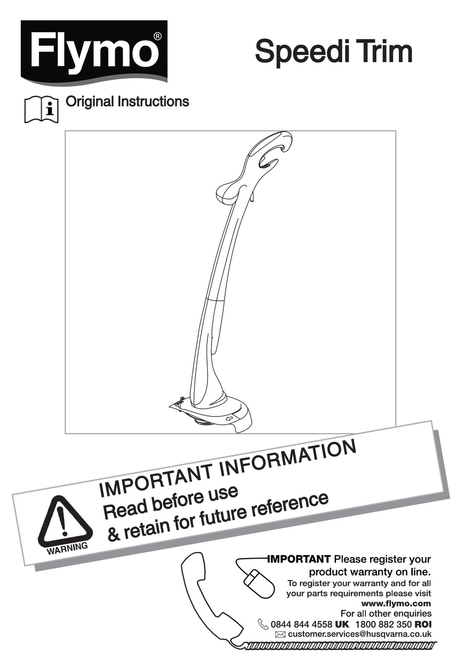FLYMO STXT25 ORIGINAL INSTRUCTIONS MANUAL Pdf Download ManualsLib