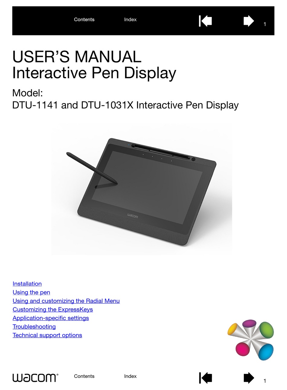 WACOM DTU-1141 USER MANUAL Pdf Download | ManualsLib