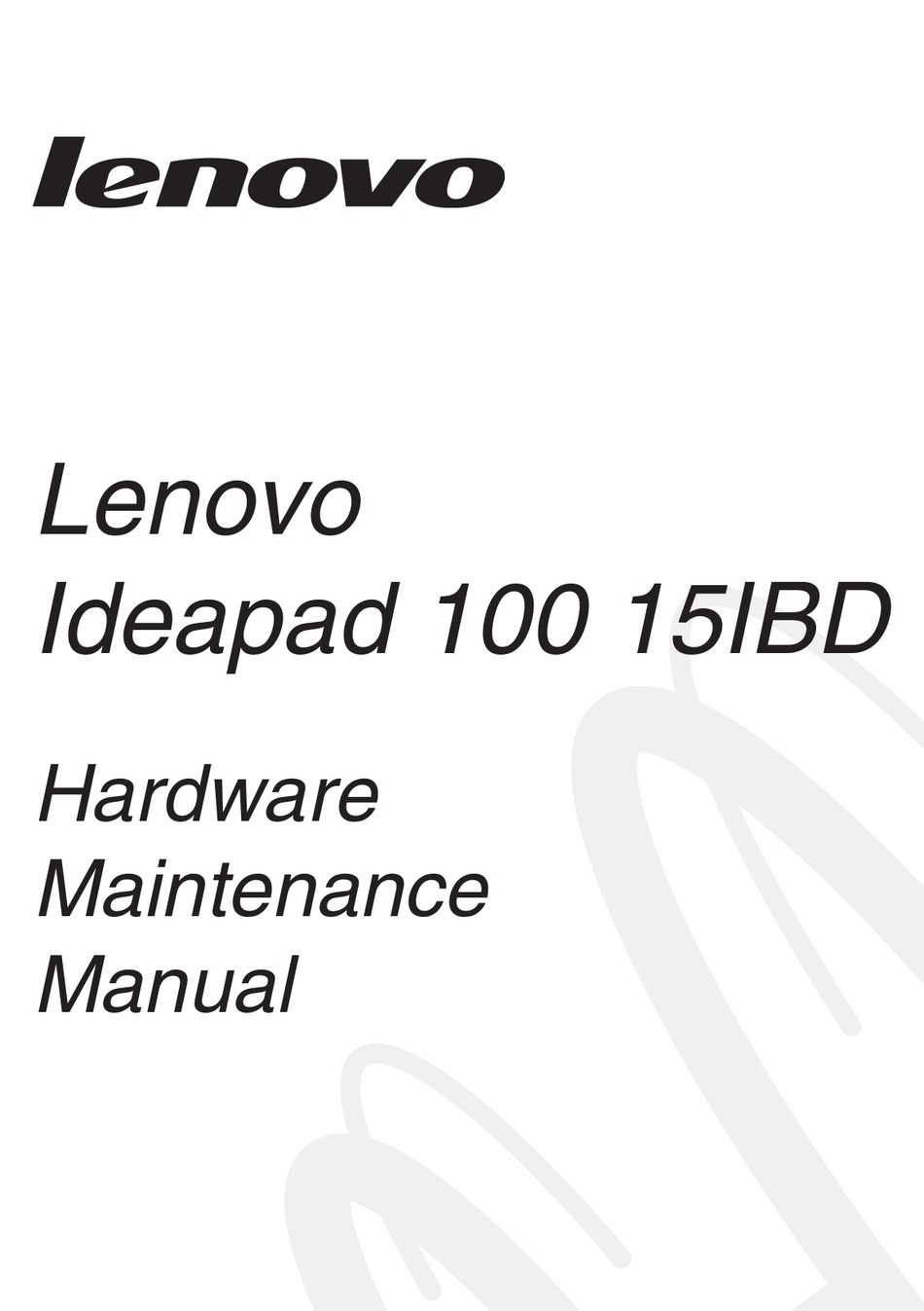 Lenovo Ideapad 100 15ibd Hardware Maintenance Manual Pdf Download Manualslib