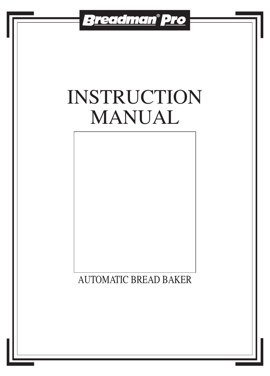 Breadman Tr 777spr Instruction Manual Pdf Download Manualslib